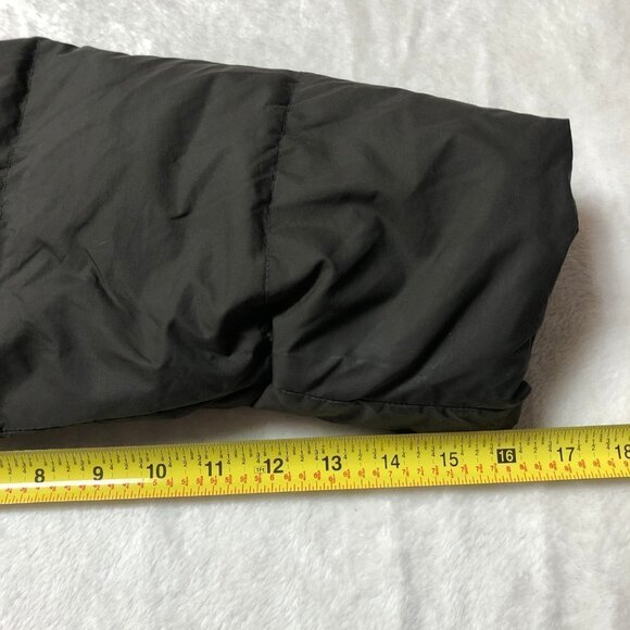 𝅺CUTTER & Buck Dark Brown Down Filled Winter Jacket Rabbit Fur Collar Large - Picture 9 of 11